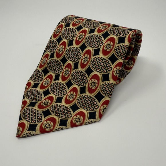 Canali Other - Canali Milano Necktie 100% Silk‎ Geometric Floral Pattern Italy Made Men's